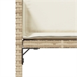 vidaXL Patio Chairs with Cushions 4 pcs Beige Poly Rattan