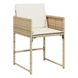 vidaXL Patio Chairs with Cushions 4 pcs Beige Poly Rattan