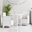 vidaXL Garden Chair 2 pcs White Polypropylene