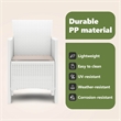vidaXL Garden Chair 2 pcs White Polypropylene
