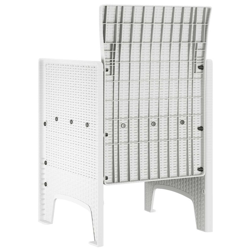 vidaXL Garden Chair 2 pcs White Polypropylene