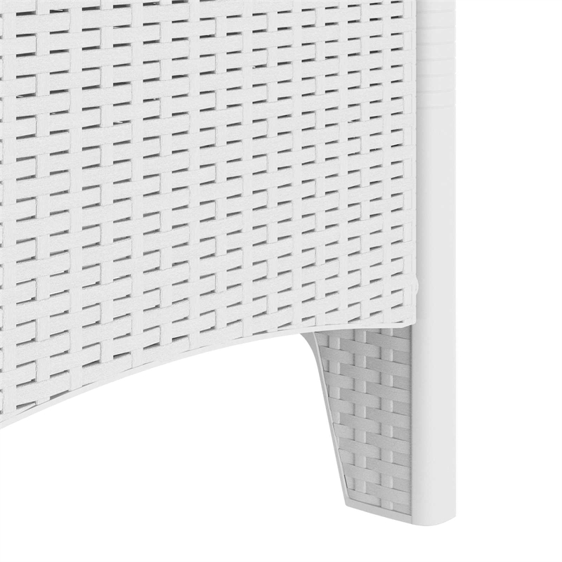 vidaXL Garden Chair 2 pcs White Polypropylene