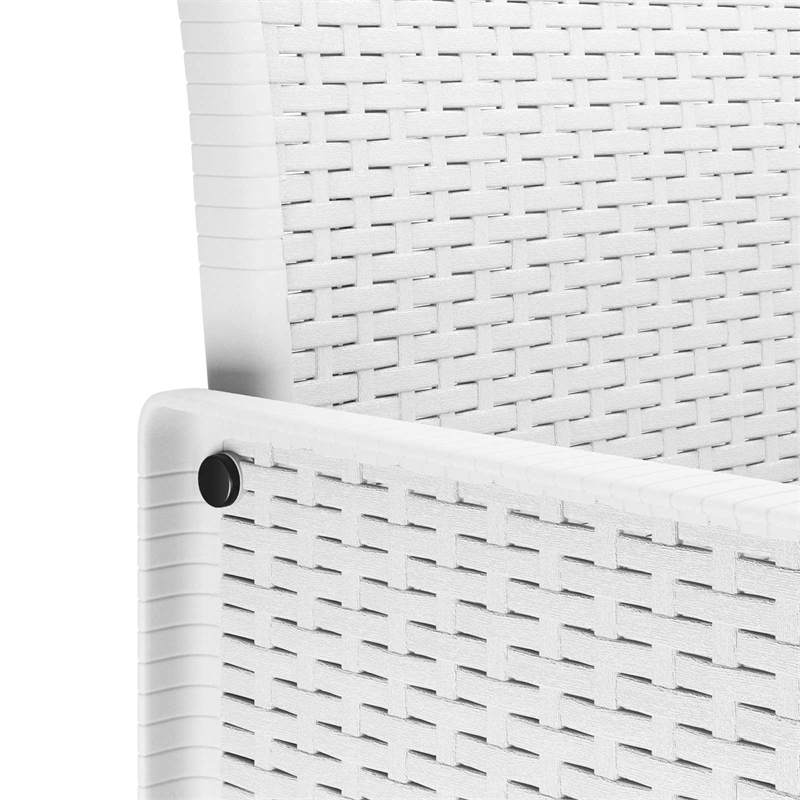 vidaXL Garden Chair 2 pcs White Polypropylene