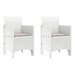 vidaXL Garden Chair 2 pcs White Polypropylene