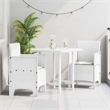 vidaXL Garden Chair 2 pcs White Polypropylene