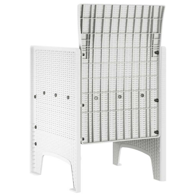 vidaXL Garden Chair 2 pcs White Polypropylene