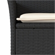 vidaXL Garden Chair Black/Cream White Rattan