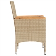 vidaXL Patio Chairs with Cushions 2 pcs Beige Poly Rattan
