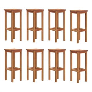 vidaXL Bar Stools 8 pcs Solid Wood Acacia