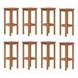 vidaXL Bar Stools 8 pcs Solid Wood Acacia