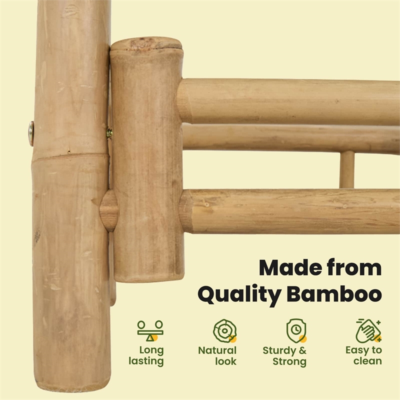 vidaXL Garden Bench 43.31 x 14.96 x 15.75 in Bamboo Natural