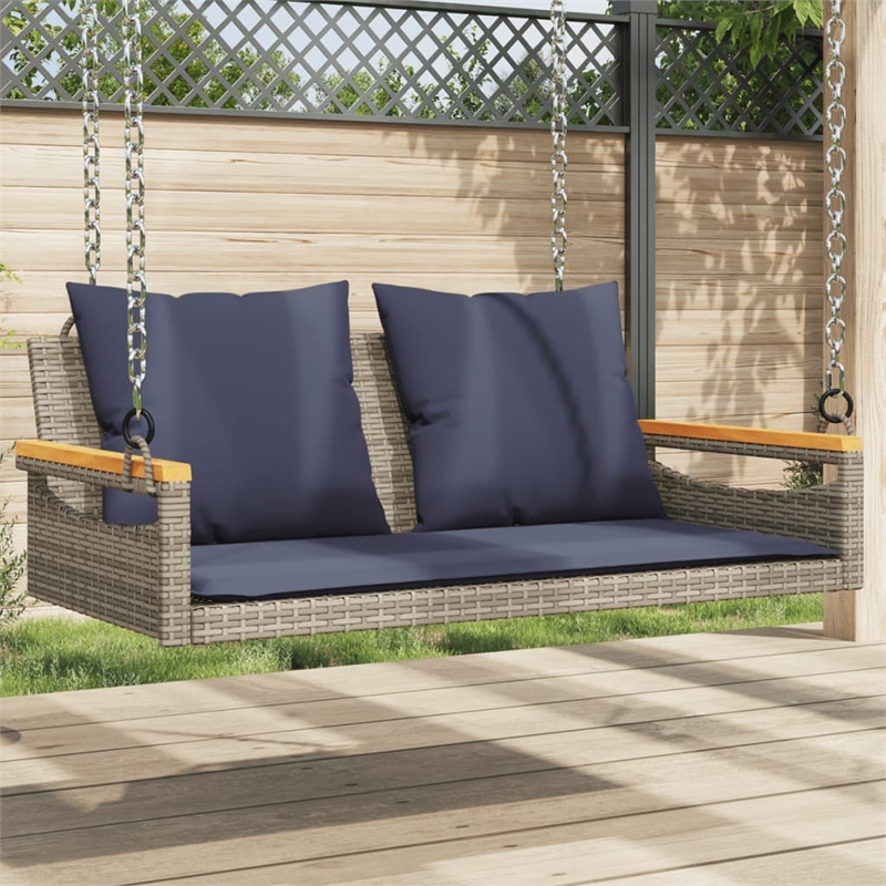 vidaXL Swing Bench with Cushions Gray 42.9