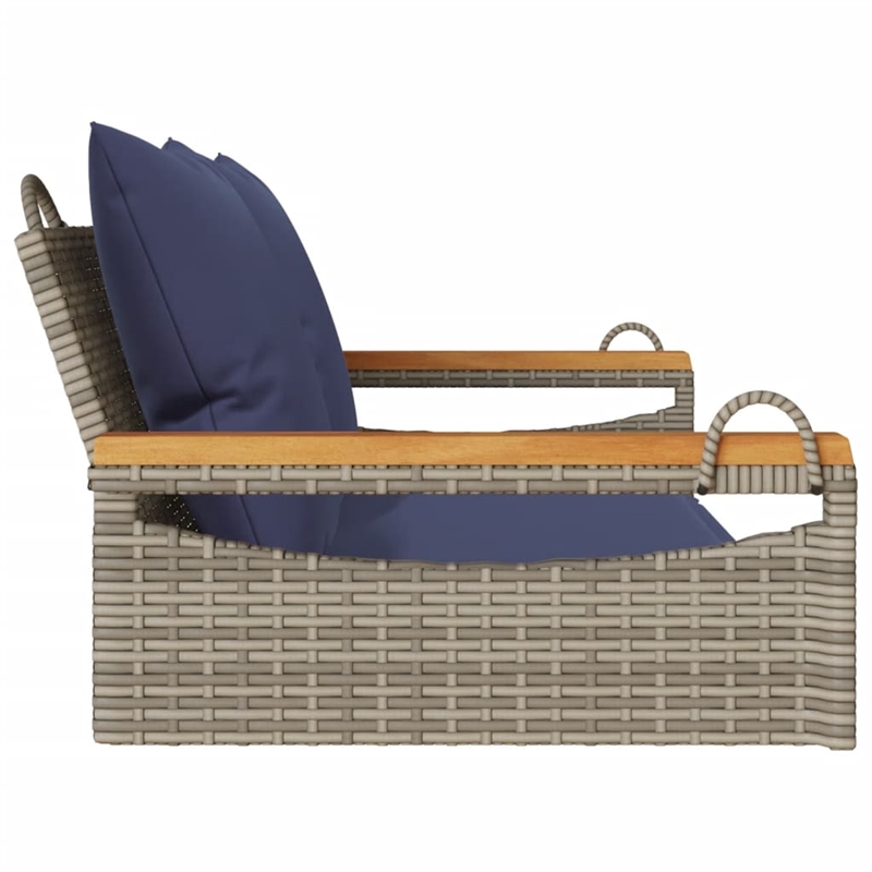 vidaXL Swing Bench with Cushions Gray 42.9