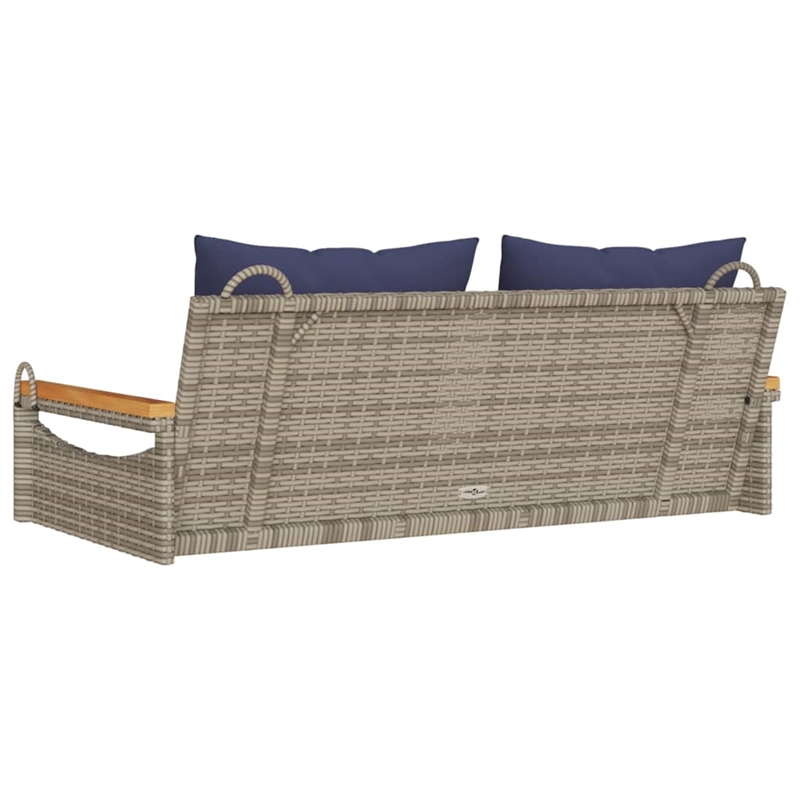 vidaXL Swing Bench with Cushions Gray 42.9