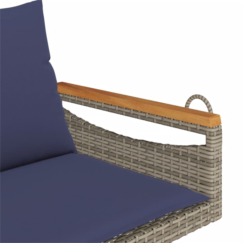 vidaXL Swing Bench with Cushions Gray 42.9