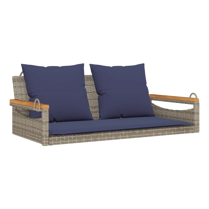 vidaXL Swing Bench with Cushions Gray 42.9