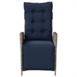 vidaXL Reclining Patio Chair with Footrest Gray Poly Rattan