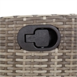 vidaXL Reclining Patio Chair with Footrest Gray Poly Rattan