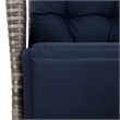 vidaXL Reclining Patio Chair with Footrest Gray Poly Rattan