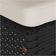 vidaXL Patio Bar Stools with Cushions 2 pcs Black Poly Rattan