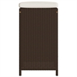 vidaXL Patio Bar Stools with Cushions 4 pcs Brown Poly Rattan