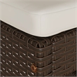 vidaXL Patio Bar Stools with Cushions 4 pcs Brown Poly Rattan