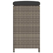 vidaXL Patio Bar Stools with Cushions 4 pcs Gray Poly Rattan