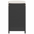 vidaXL Patio Bar Stools with Cushions 6 pcs Black Poly Rattan