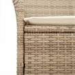 vidaXL Patio Chairs with Cushions 2 pcs Beige Poly Rattan&Solid Wood