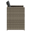 vidaXL Patio Chairs with Cushions 4 pcs Gray Poly Rattan