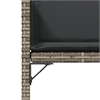 vidaXL Patio Chairs with Cushions 4 pcs Gray Poly Rattan