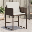 vidaXL Patio Chairs with Cushions 4 pcs Brown Poly Rattan