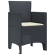 vidaXL Garden Chair 2 pcs Anthracite Polypropylene