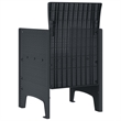 vidaXL Garden Chair 2 pcs Anthracite Polypropylene