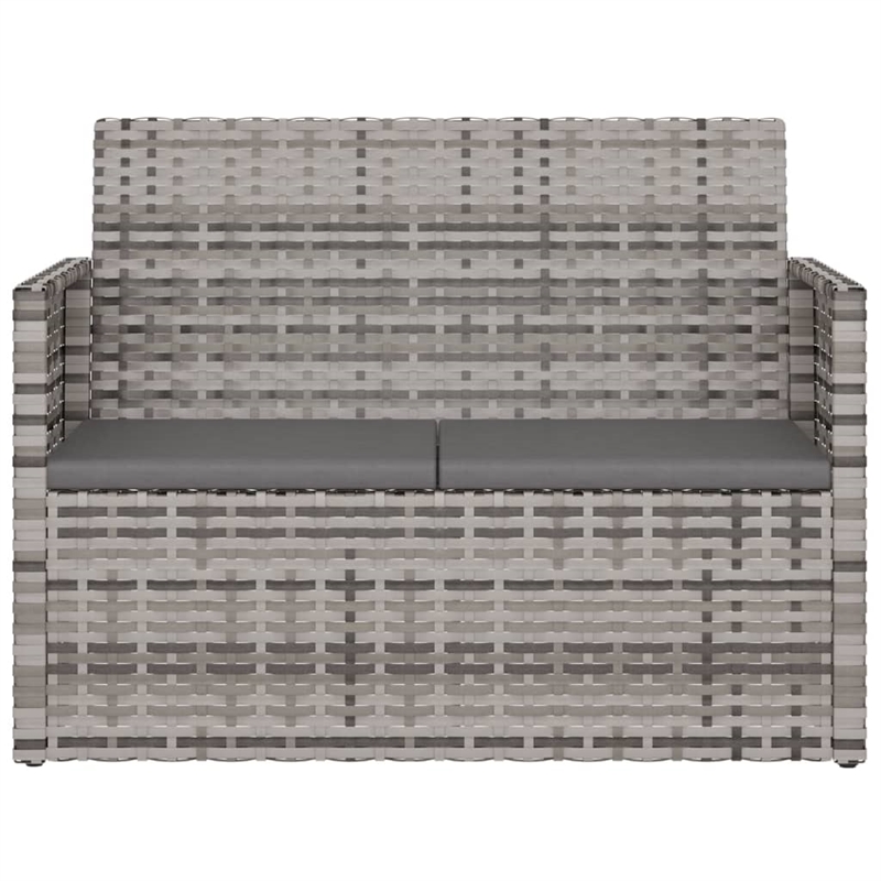 vidaXL Patio Bench with Cushions Gray 41.3