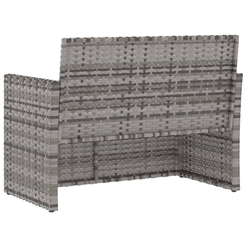 vidaXL Patio Bench with Cushions Gray 41.3