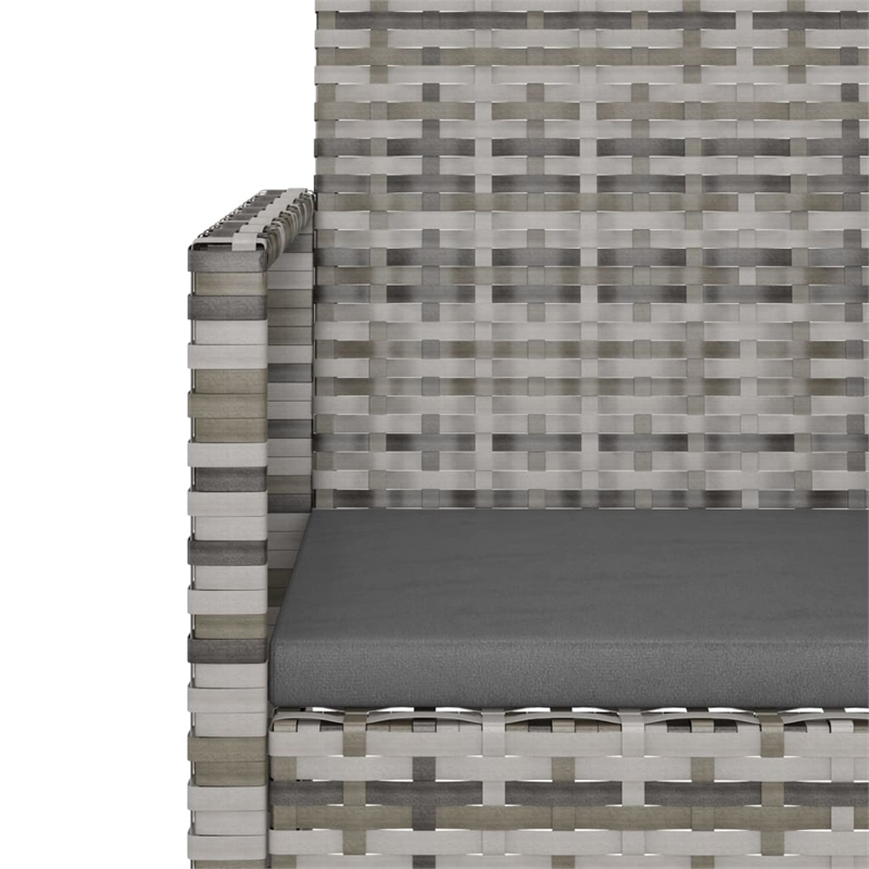vidaXL Patio Bench with Cushions Gray 41.3