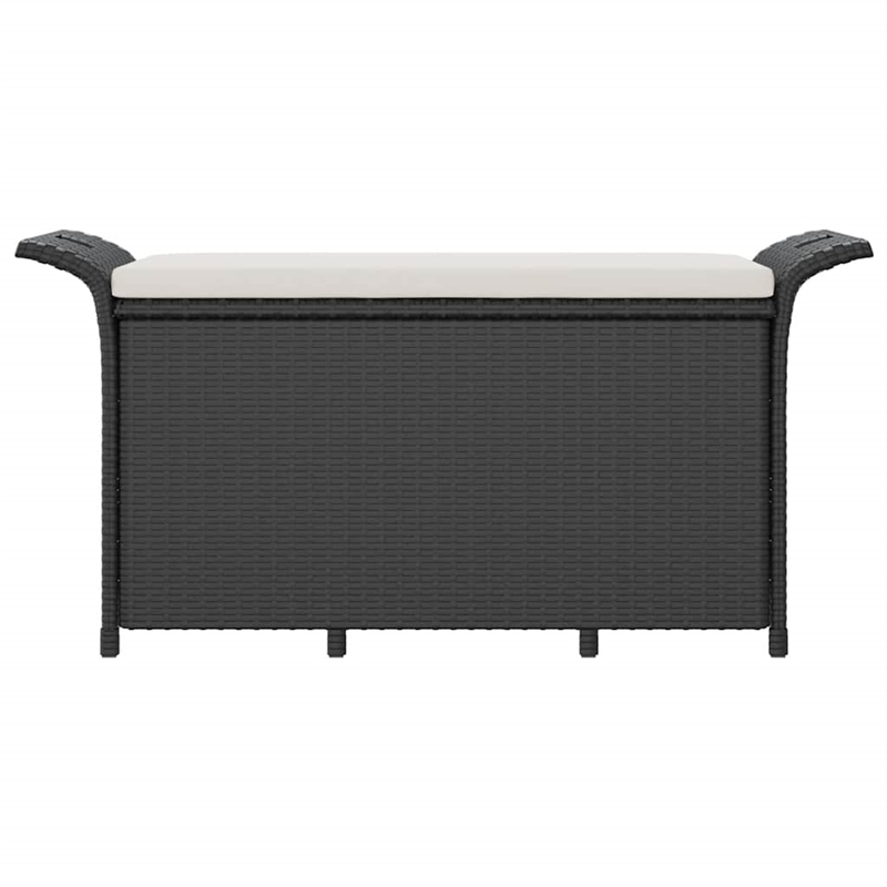 vidaXL Patio Bench with Cushion Black 45.7