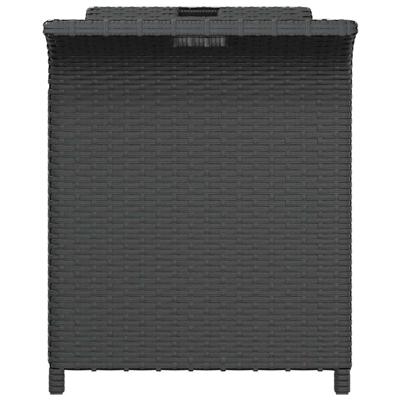 vidaXL Patio Bench with Cushion Black 45.7