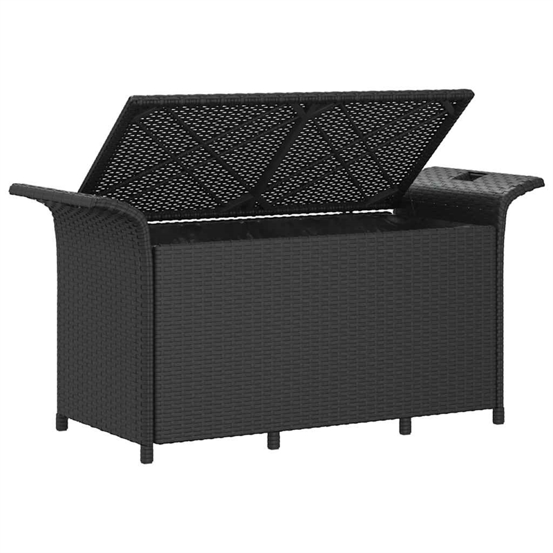 vidaXL Patio Bench with Cushion Black 45.7