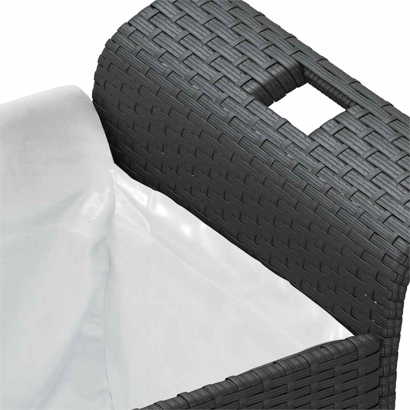 vidaXL Patio Bench with Cushion Black 45.7