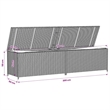vidaXL Garden Storage Box Mix Beige 123.9 Gal Poly Rattan