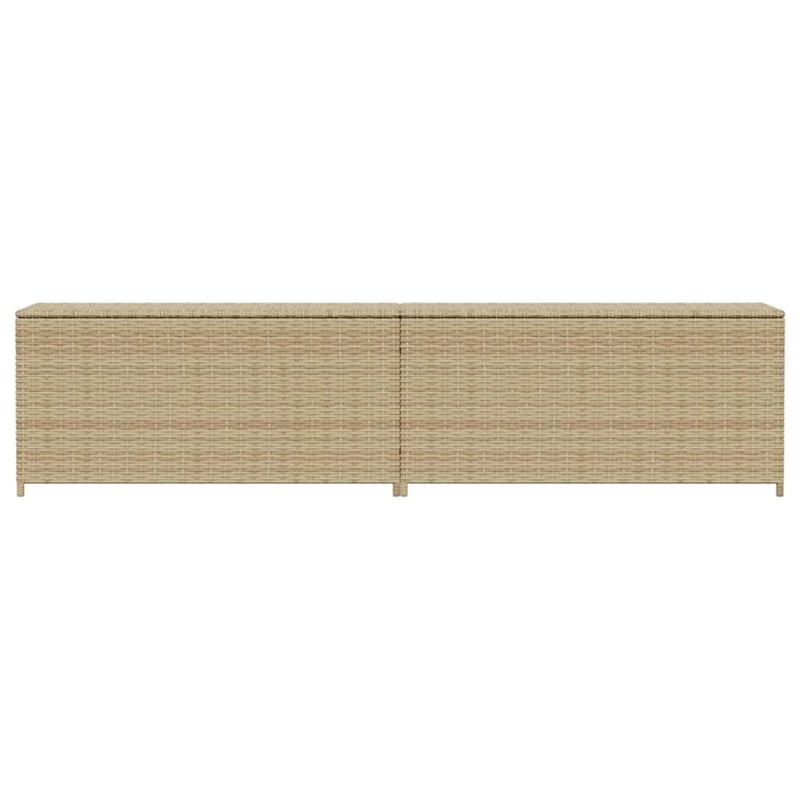 vidaXL Garden Storage Box Mix Beige 123.9 Gal Poly Rattan