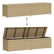 vidaXL Garden Storage Box Mix Beige 123.9 Gal Poly Rattan
