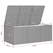 vidaXL Garden Storage Box Mix Beige 259.9 Gal Poly Rattan