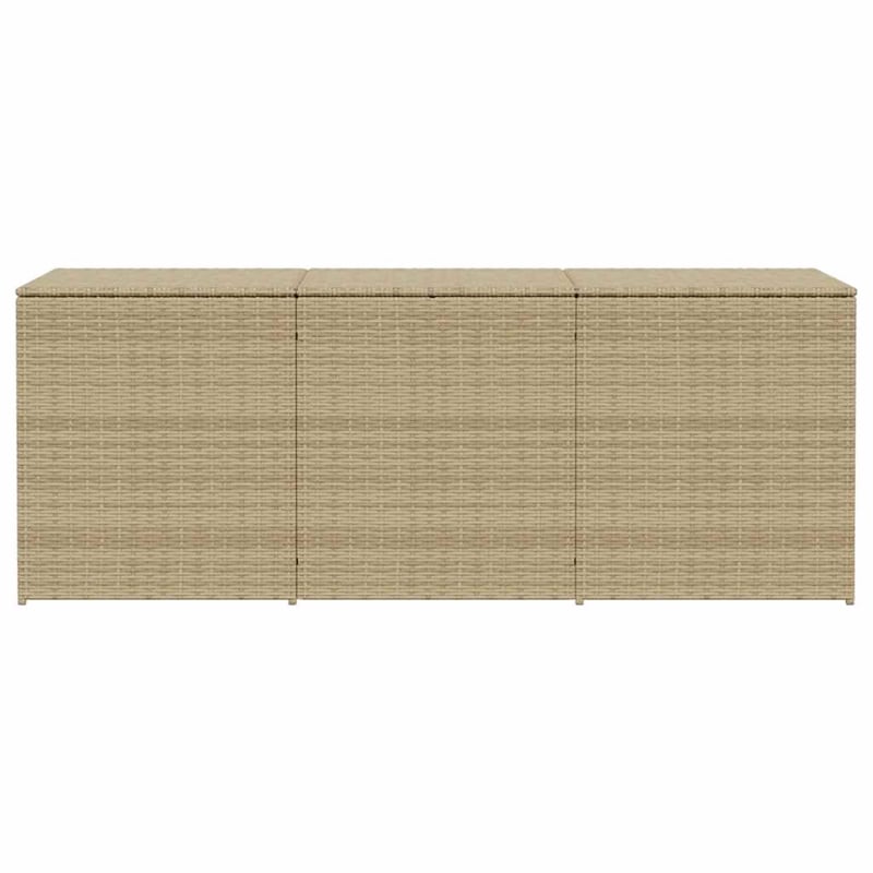 vidaXL Garden Storage Box Mix Beige 259.9 Gal Poly Rattan