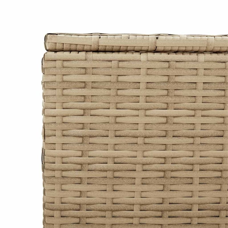 vidaXL Garden Storage Box Mix Beige 259.9 Gal Poly Rattan