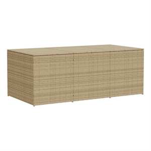 vidaXL Garden Storage Box Mix Beige 259.9 Gal Poly Rattan