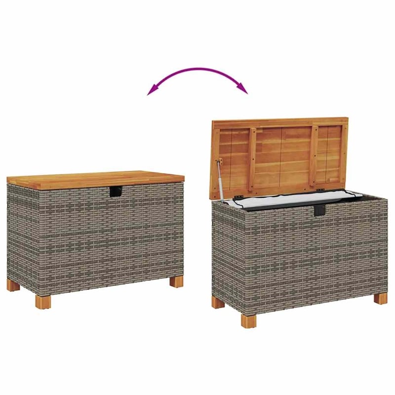 vidaXL Patio Storage Box Gray 31.5