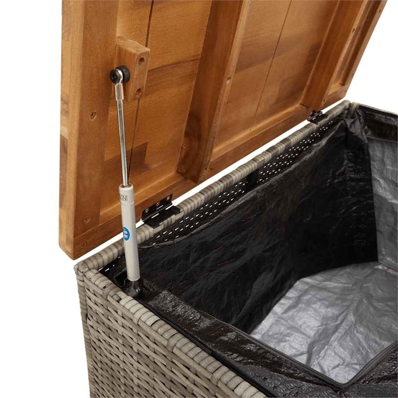 vidaXL Patio Storage Box Gray 31.5